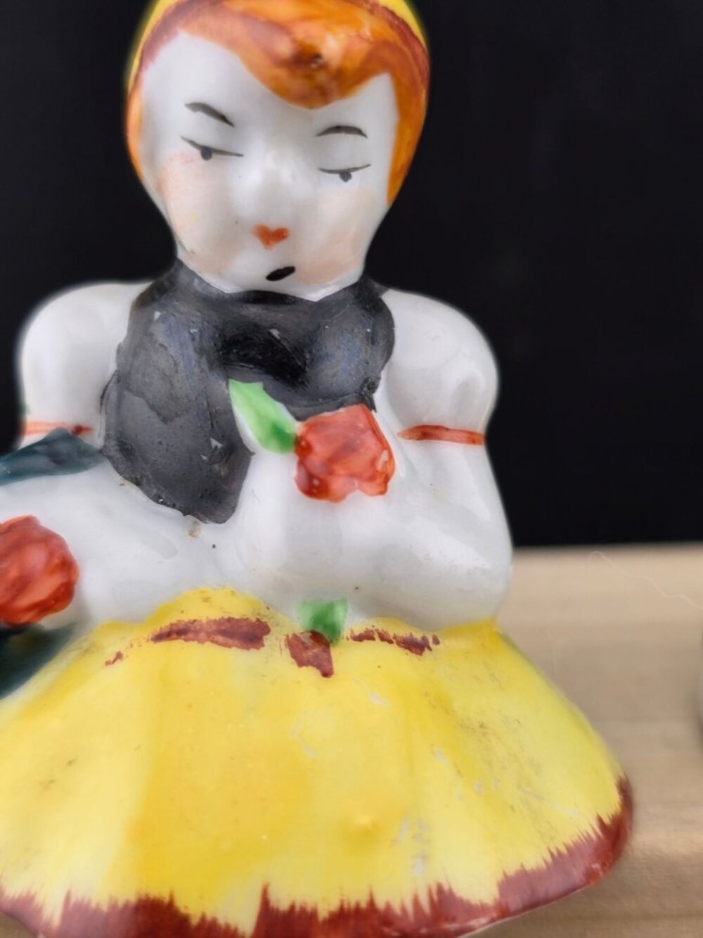 Vintage Porcelain Boy & Girl Shelf Sitter Figures Occupied Japan - Picture 3 of 15
